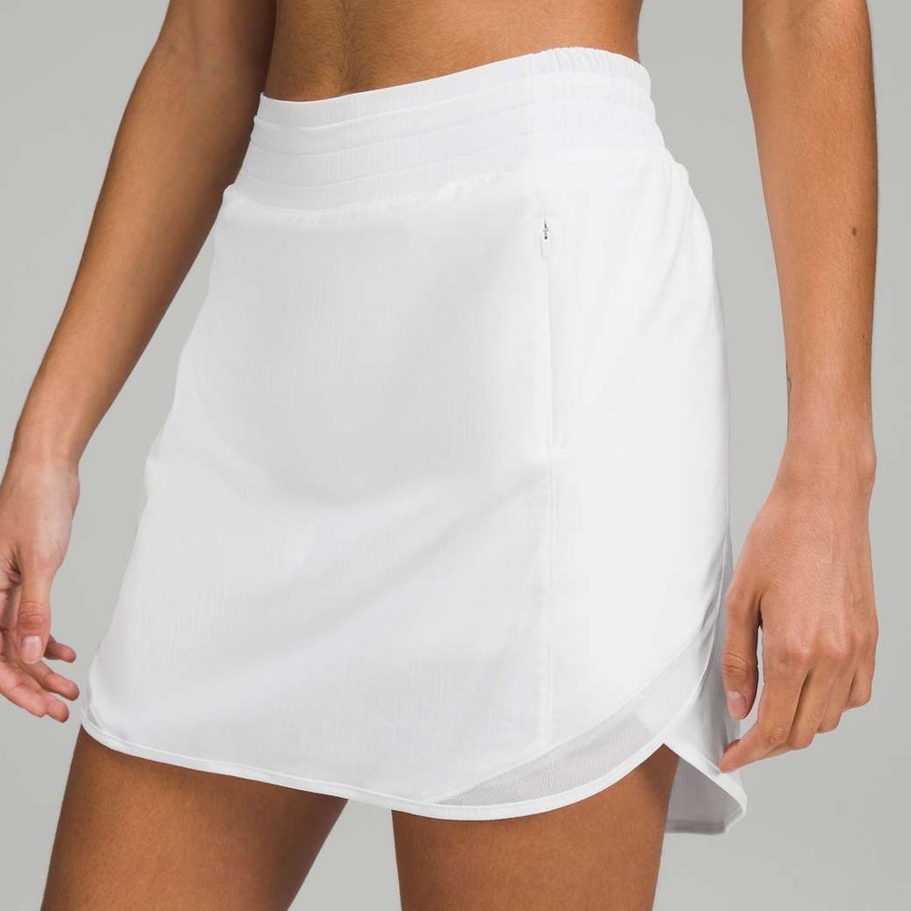 NWT- Lululemon White Hotty Hot
High Rise Skirt Long- Size 6